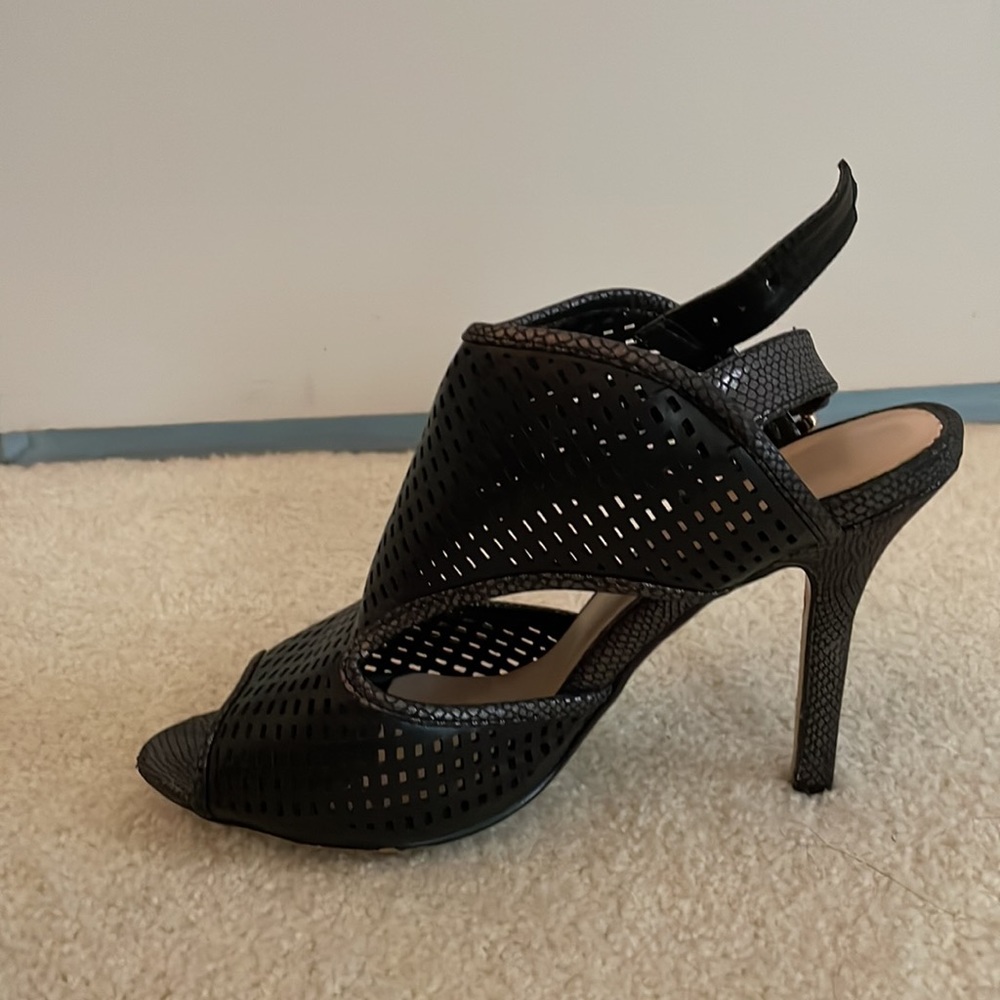 Bella Marie Laser Cut Slingback Heels